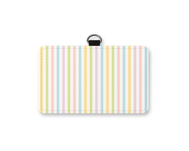 Pastel Retro Line ID Badge Holder