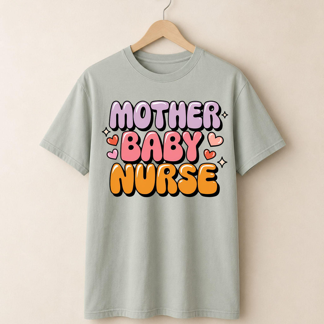 Retro Mother Baby Nurse T-shirt.