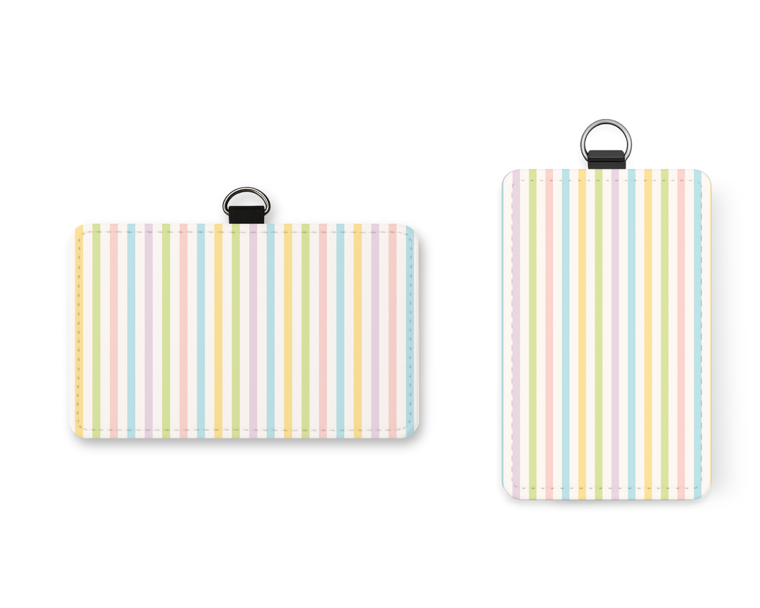 Pastel Retro Line ID Badge Holder