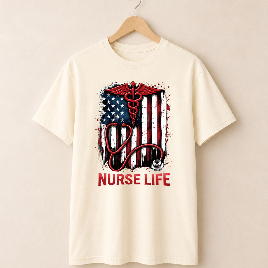 Patriotic Nurse Life T-shirt.
