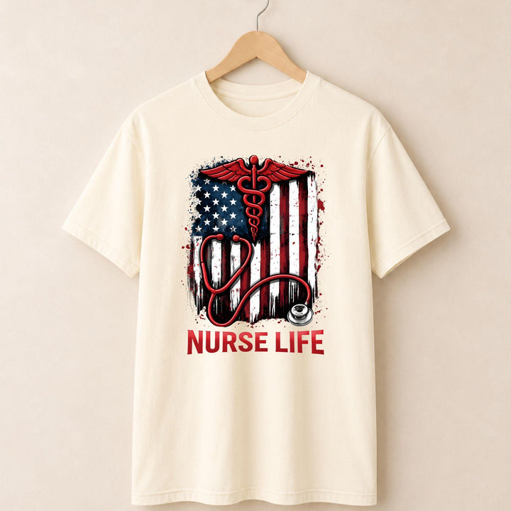 Patriotic Nurse Life T-shirt.