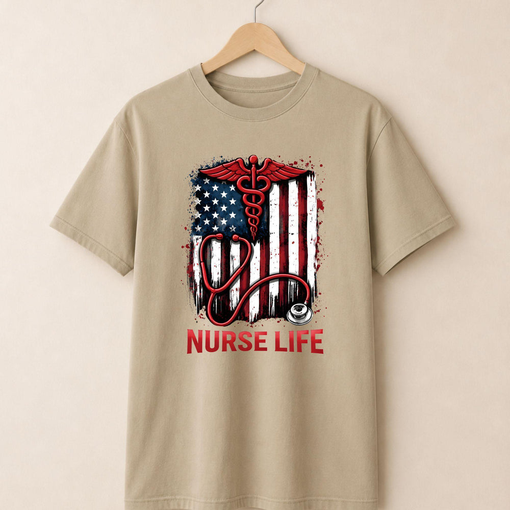 Patriotic Nurse Life T-shirt.