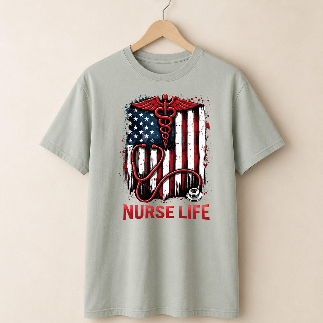 Patriotic Nurse Life T-shirt.