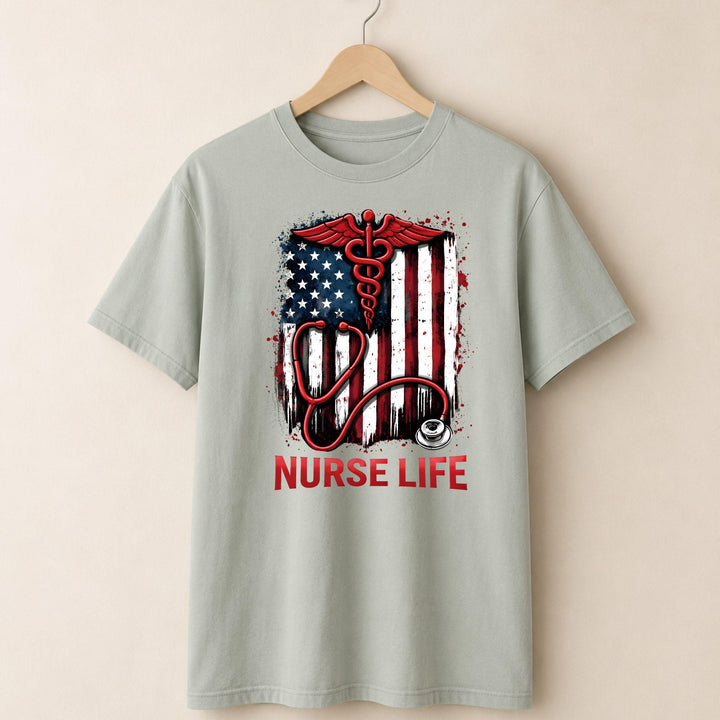 Patriotic Nurse Life T-shirt.