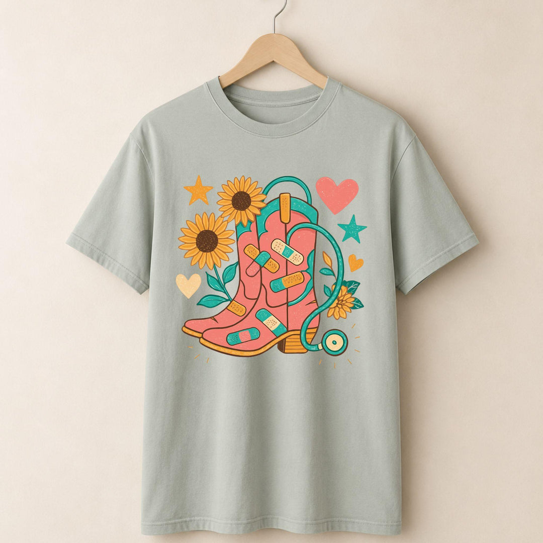 Western Nurse Boots T-shirt