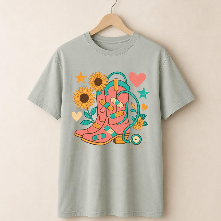 Western Nurse Boots T-shirt