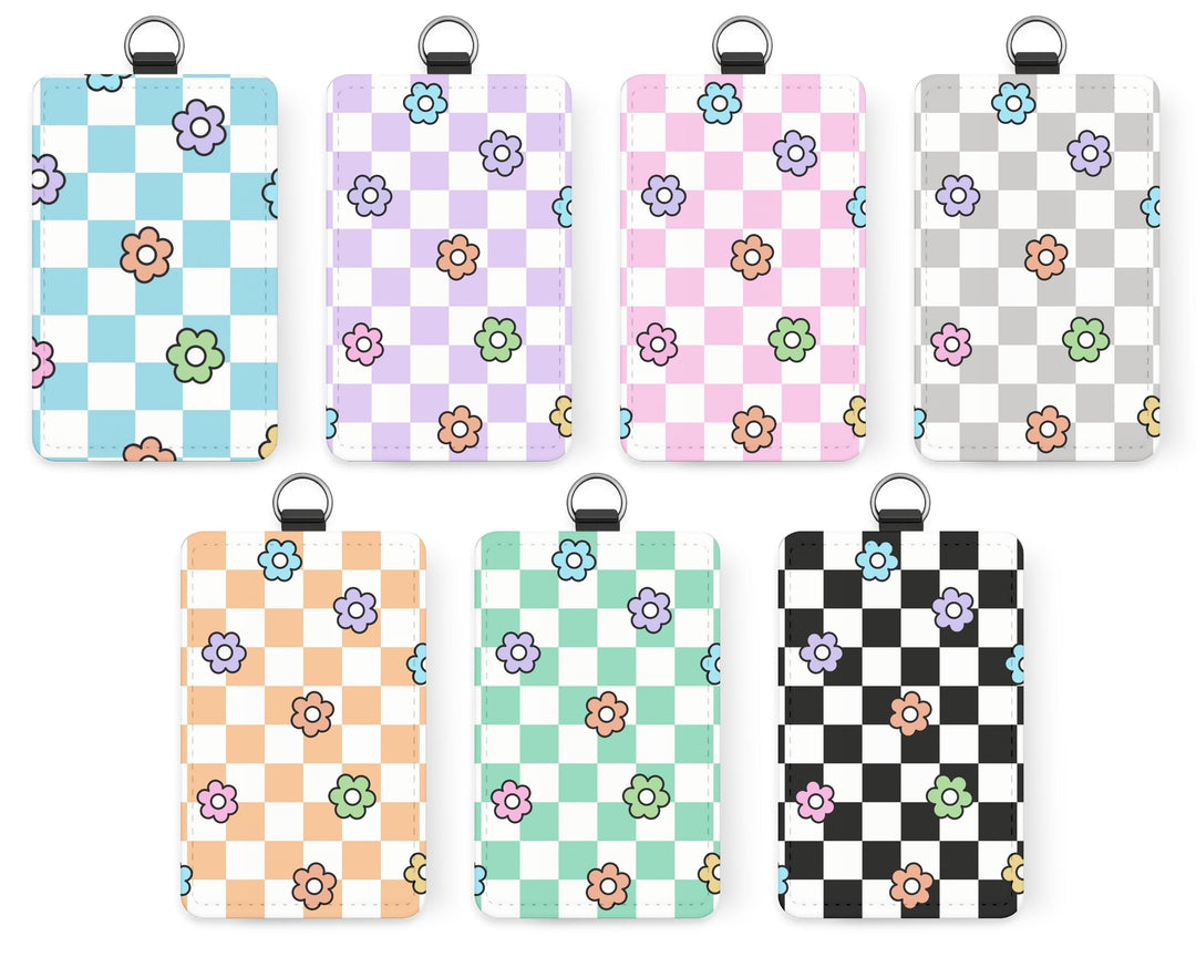 Retro Flower ID Badge Holder