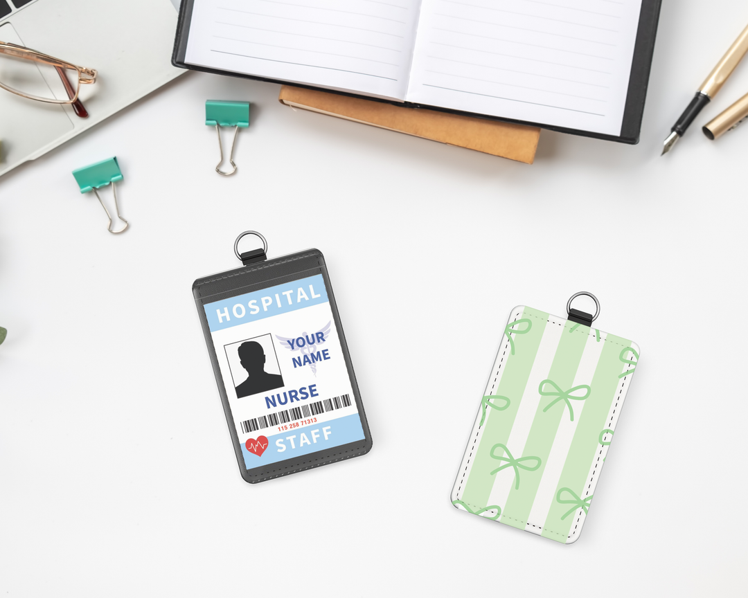 Green Coquette  ID Badge Holder