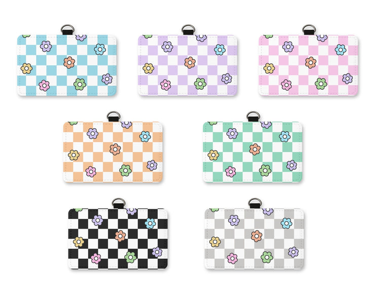 Retro Flower ID Badge Holder