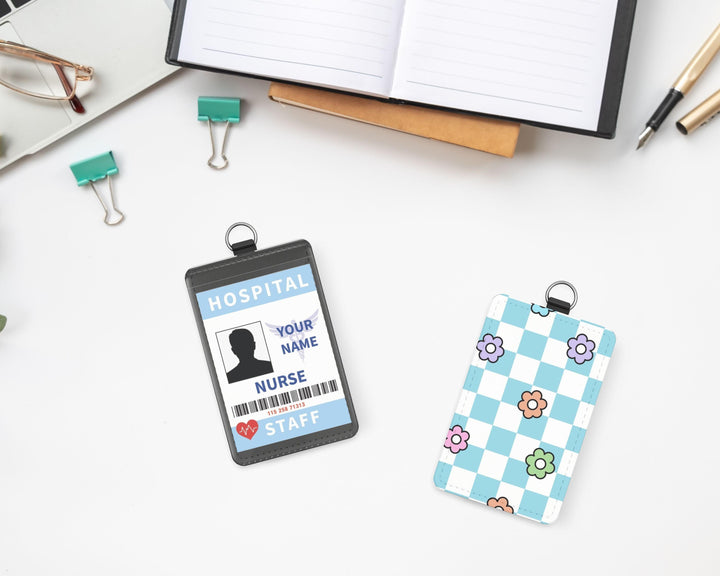 Retro Flower ID Badge Holder