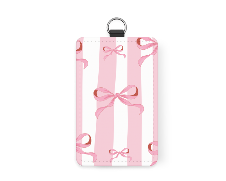 Pink Coquette ID Badge Holder