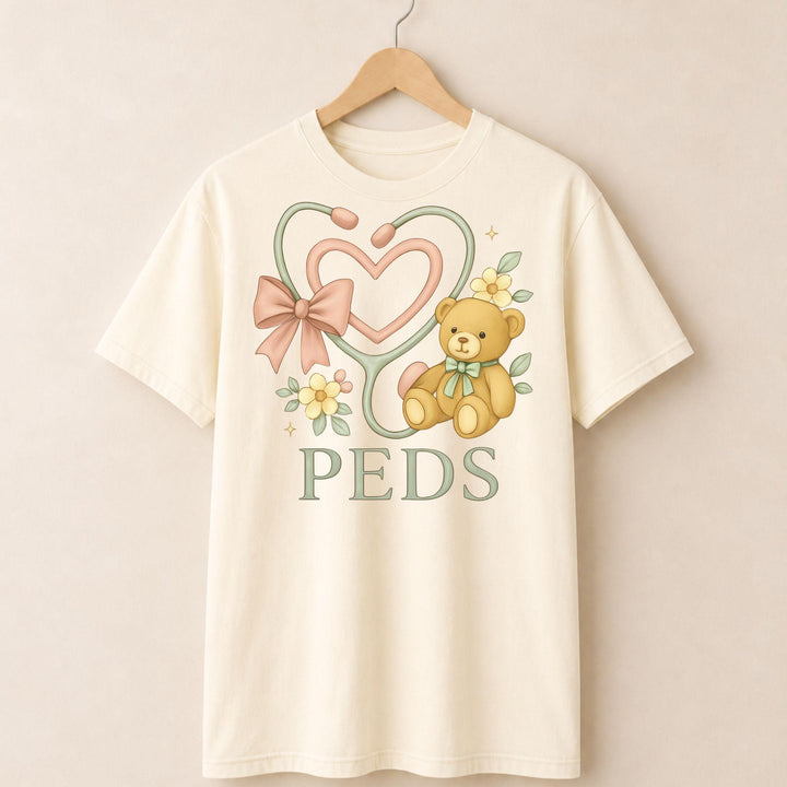 PEDs Stethoscope Teddy Bear T-shirt
