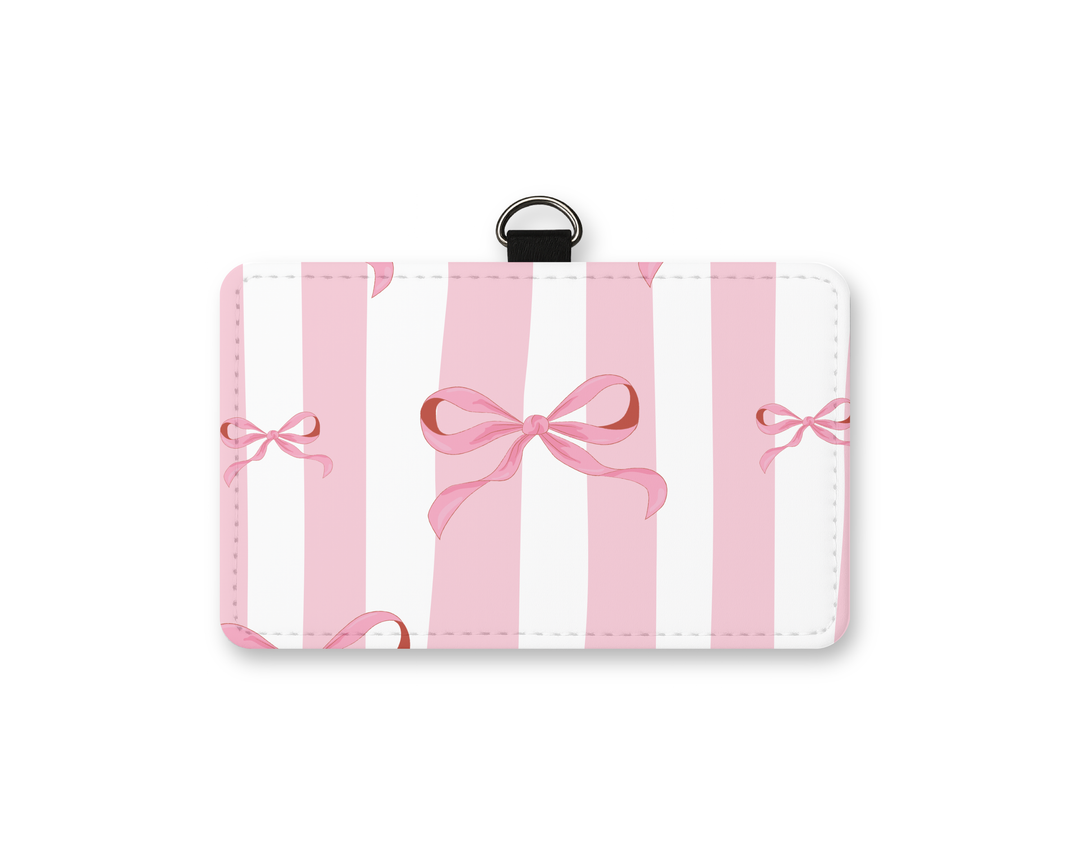 Pink Coquette ID Badge Holder