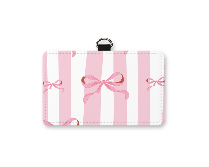 Pink Coquette ID Badge Holder