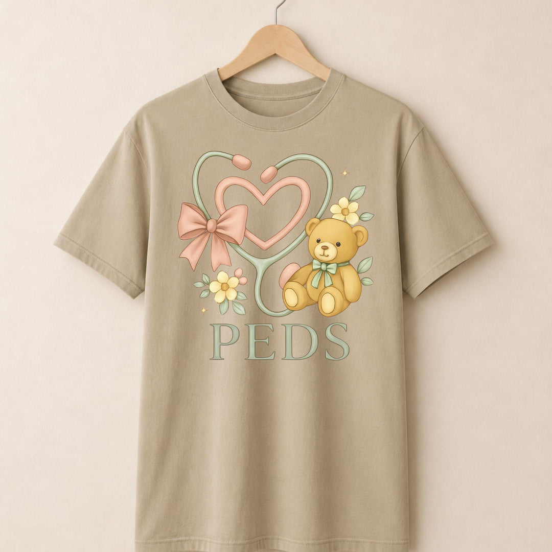PEDs Stethoscope Teddy Bear T-shirt