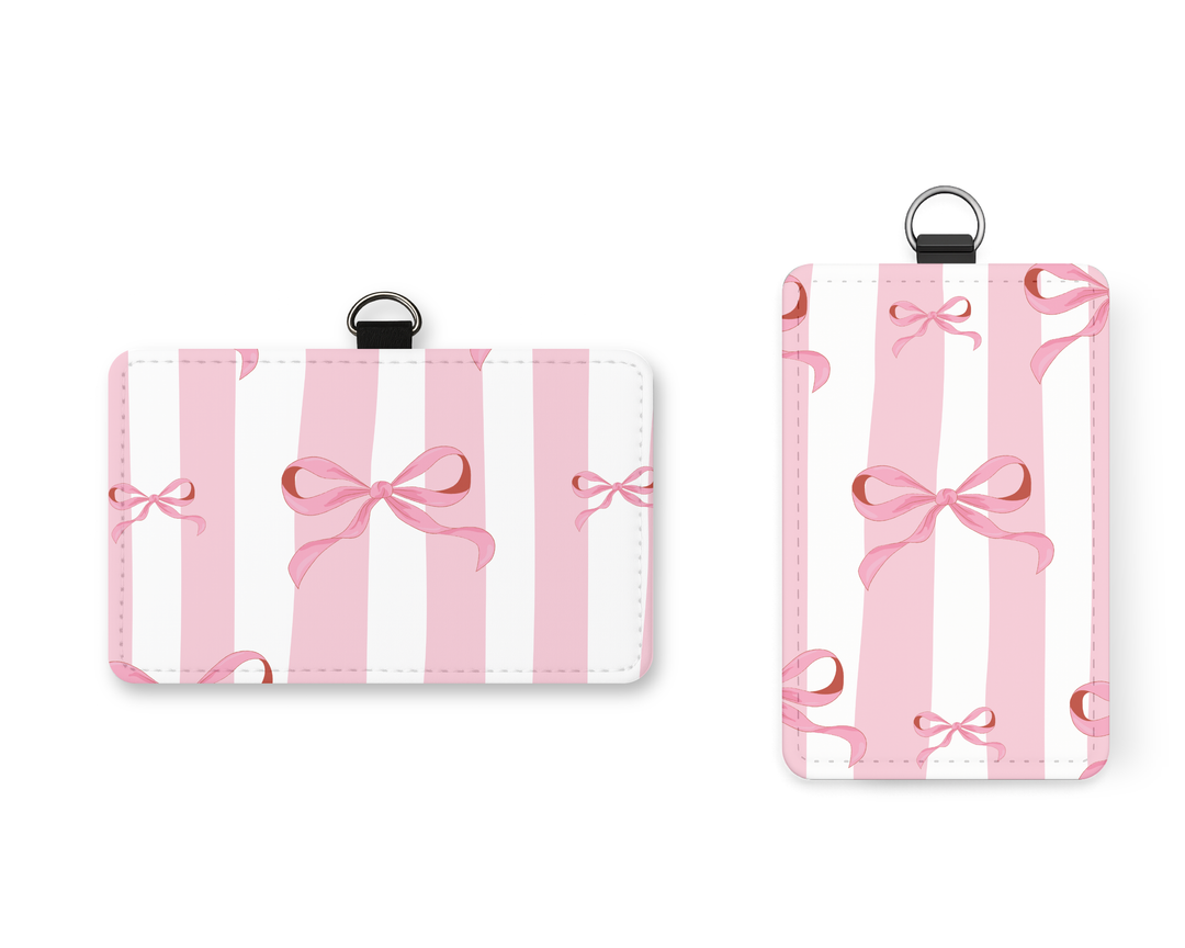 Pink Coquette ID Badge Holder