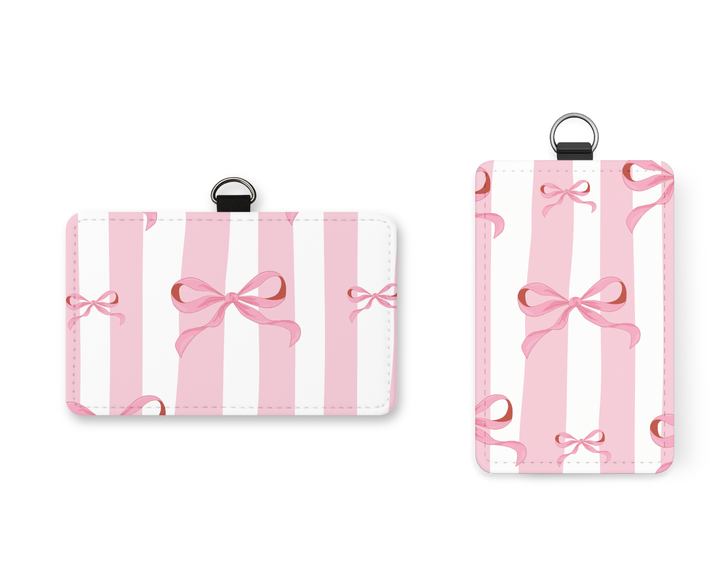Pink Coquette ID Badge Holder