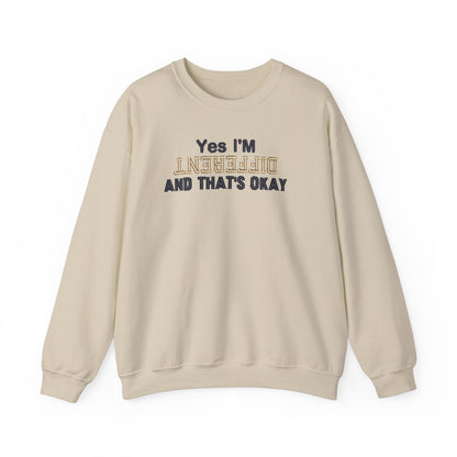 I'M Different Embroidered Crewneck