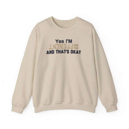 I'M Different Embroidered Crewneck