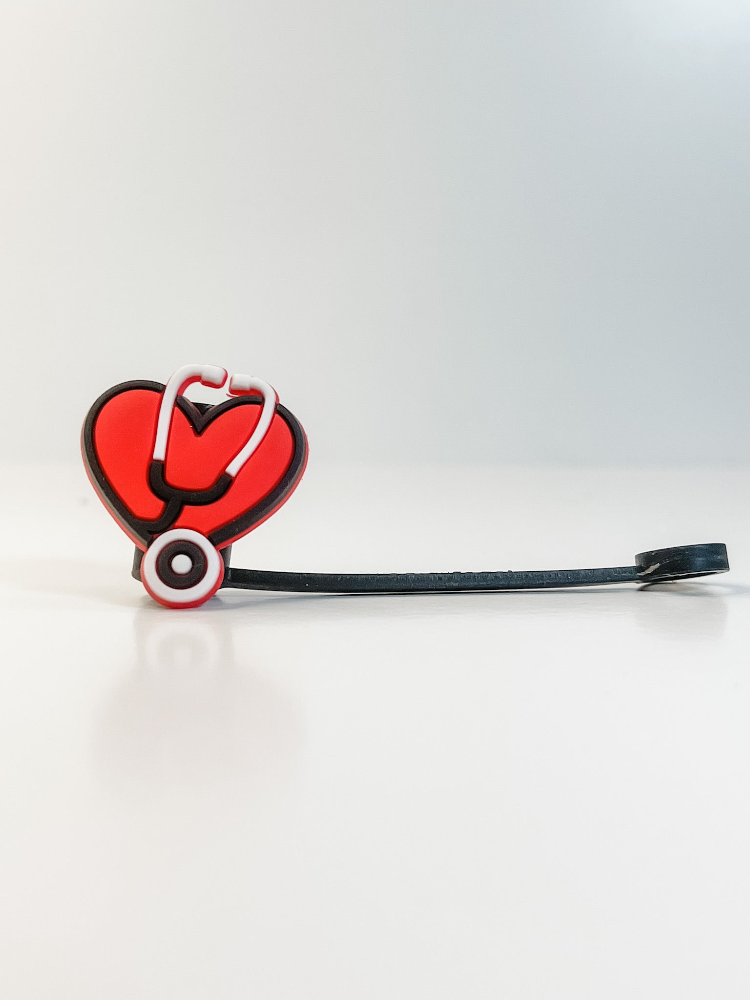 Nursing Straw toppers - Stethoscope heart