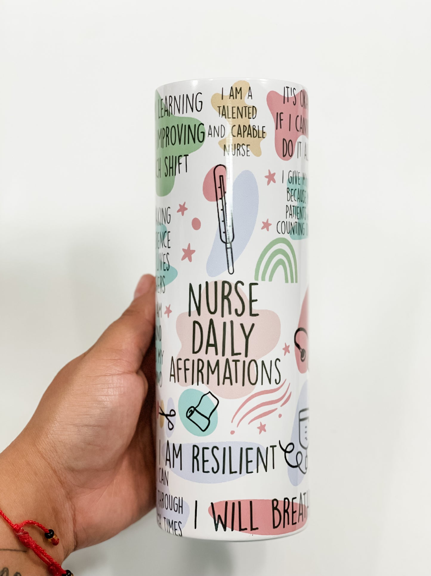 Daily Nurse Affirmations Skinny Tumbler