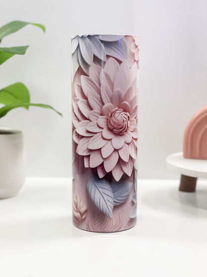 3D Flower Skinny Tumbler