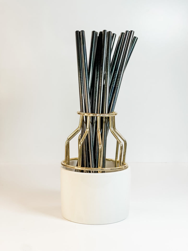 Reusable Straw ONLY - Black-Metal