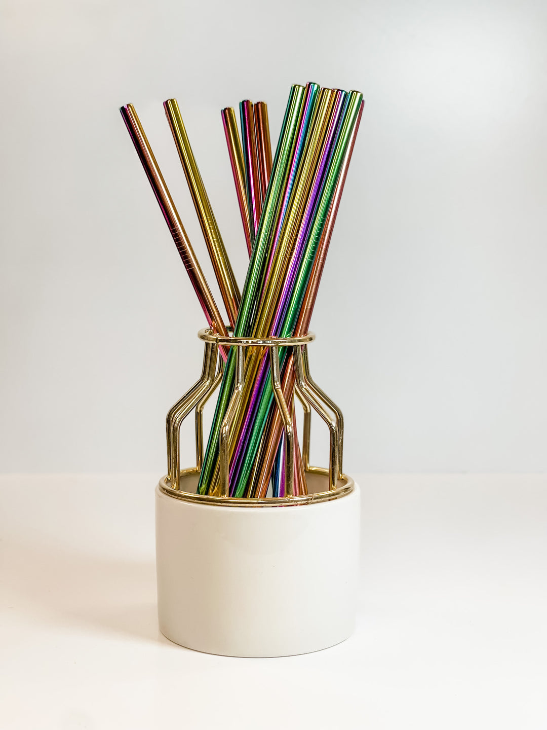 Reusable Straw ONLY - Rainbow-Metal