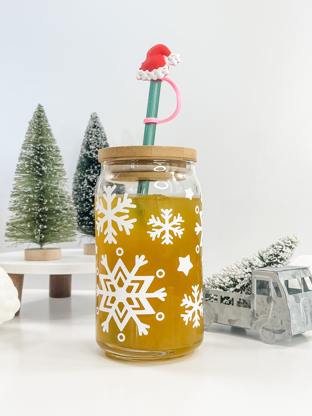 Christmas Straw toppers - Christmas Hat