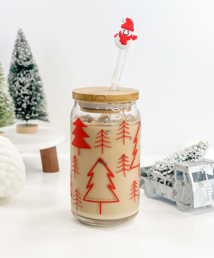 Christmas Straw toppers - Snowman